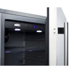 Summit Appliance 24-Inch 4.6 Cu. Ft. Outdoor Rated Compact Refrigerator - Stainless Steel / Black Cabinet -Kitchen BBQ Sale Summit appliance 24 inch refrigerator detail