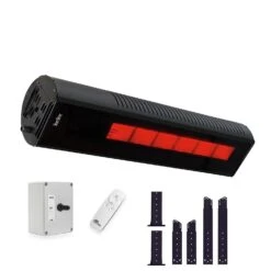 SunStar 48-Inch 35,000 BTU Natural Gas Infrared Patio Heater With Switch, Remote And Adjustable Mounting Kit