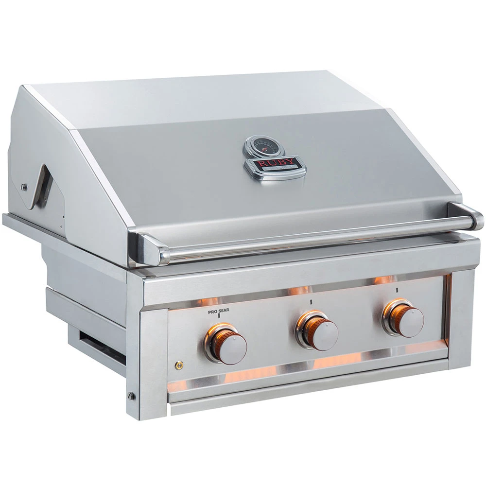 Sunstone Grill Ruby Series 30-Inch 3-Burner Built-In Natural Gas Grill 3 Sunstone Grill Ruby Series 30-Inch 3-Burner Built-In Natural Gas Grill