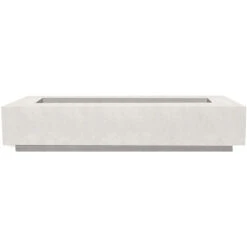Prism Hardscapes Tavola 6 90-Inch 90,000 BTU Natural Gas Rectangular Fire Pit Table - Ultra White