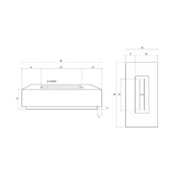 Prism Hardscapes Tavola 8 60-Inch 65,000 BTU Natural Gas Rectangular Fire Pit Table - Ultra White -Kitchen BBQ Sale Tavola 8 diagram scaled 1