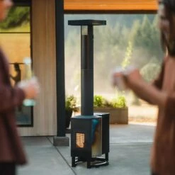 Solo Stove 72,000 BTU Pellet-Fueled Freestanding Tower Patio Heater -Kitchen BBQ Sale Tower Patio Heater Fall Launch4