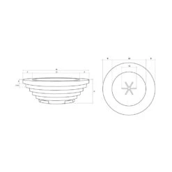 Prism Hardscapes Triton 48-Inch Round 65,000 BTU Natural Gas Fire Pit Bowl - Pewter -Kitchen BBQ Sale Triton diagram scaled 1