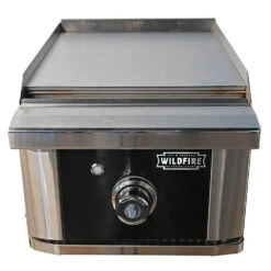 Wildfire Ranch Pro 17,000 BTU Black 304 Stainless Steel Built-In Natural Gas Flat Top Side Griddle -Kitchen BBQ Sale WF 15 GRIDDLE LIGHTS OFF sm