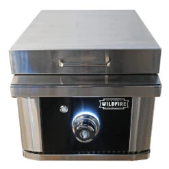 Wildfire Ranch Pro 17,000 BTU Black 304 Stainless Steel Built-In Natural Gas Flat Top Side Griddle -Kitchen BBQ Sale WF 15 GRIDDLE w COVER sm