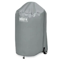 Weber Grills Charcoal Kettle Grill Cover For Weber 18-Inch Grills -Kitchen BBQ Sale Weber 7175 Charcoal kettle grill cover angled view