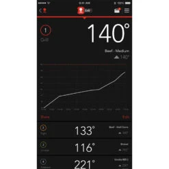 Weber Grills IGrill 3 Wireless Bluetooth Smart Connection Grill Thermometer With 2 Pro-Meat Probes For Genesis II Gas Grills -Kitchen BBQ Sale Weber 7203 iGrill 2 bluetooth thermometer App Temp Detail