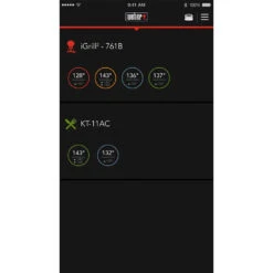 Weber Grills IGrill 3 Wireless Bluetooth Smart Connection Grill Thermometer With 2 Pro-Meat Probes For Genesis II Gas Grills -Kitchen BBQ Sale Weber 7203 iGrill 2 bluetooth thermometer App Temp Detail probe