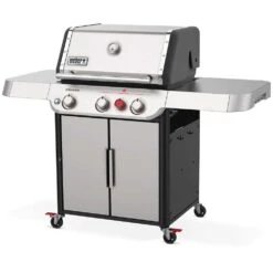 Weber Grills Genesis S-325s Natural Gas Grill With Sear Burner - Stainless Steel -Kitchen BBQ Sale Weber GENESIS 37300001 S 325s natural Gas Grill with Sear Burner Stainless Steel angle view 2