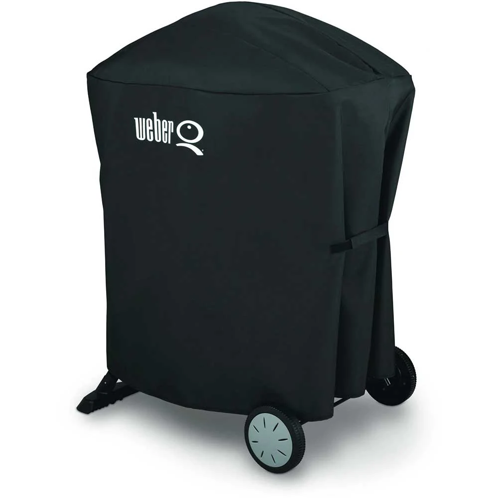 Weber Grills Premium Grill Cover For Q 100/1000 Or 200/2000 Series Gas Grills On Rolling Cart 4 Weber Grills Premium Grill Cover For Q 100/1000 Or 200/2000 Series Gas Grills On Rolling Cart - Image 2