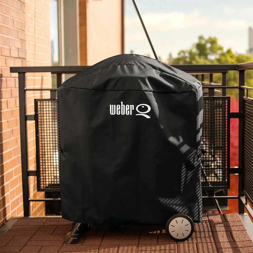 Weber Grills Premium Grill Cover For Q 100/1000 Or 200/2000 Series Gas Grills On Rolling Cart 3 Weber Grills Premium Grill Cover For Q 100/1000 Or 200/2000 Series Gas Grills On Rolling Cart