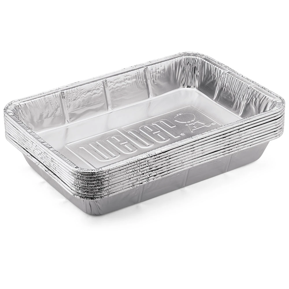 Weber Grills 13-Inch X 9-Inch Large Aluminum Drip Pan Liners - 10 Pack 4 Weber Grills 13-Inch X 9-Inch Large Aluminum Drip Pan Liners - 10 Pack - Image 2