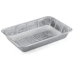 Weber Grills 13-Inch X 9-Inch Large Aluminum Drip Pan Liners - 10 Pack 9 Weber Grills 13-Inch X 9-Inch Large Aluminum Drip Pan Liners - 10 Pack -Kitchen BBQ Sale Weber Grills 13 Inch x 9 Inch Large Aluminum Drip Pan Liners 10 Pack 6416 Side View
