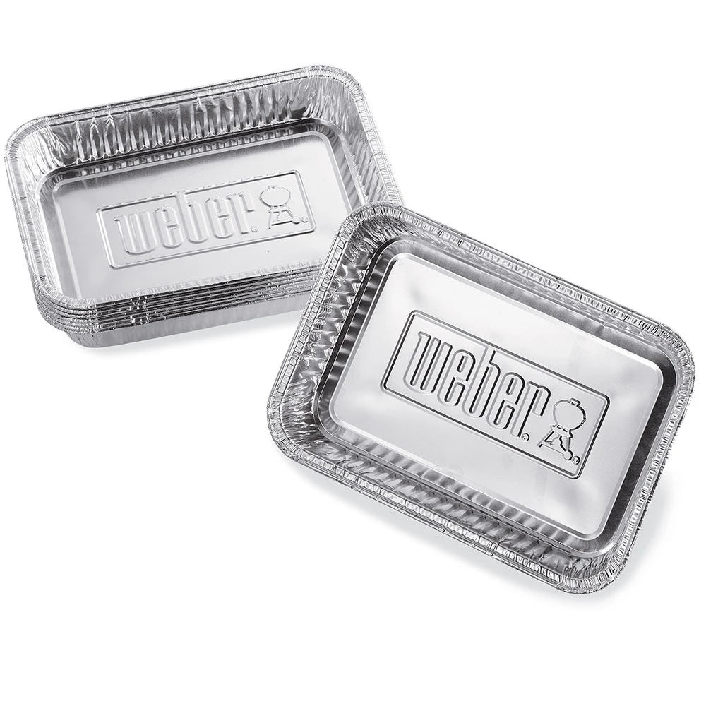 Weber Grills 8-Inch X 6-Inch Small Aluminum Drip Pan Liners For Spirit, Genesis, Genesis II/LX 200 And 300, And Q Gas Grills - 10 Pack 3 Weber Grills 8-Inch X 6-Inch Small Aluminum Drip Pan Liners For Spirit, Genesis, Genesis II/LX 200 And 300, And Q Gas Grills - 10 Pack