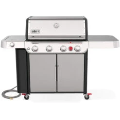 Weber Grills Genesis S-435 Natural Gas Grill With Sear Burner & Side Burner - Stainless Steel