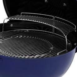Weber Grills Master Touch 22-Inch Charcoal Grill With Gourmet BBQ System Cooking Grate - Deep Ocean Blue 18 Weber Grills Master Touch 22-Inch Charcoal Grill With Gourmet BBQ System Cooking Grate - Deep Ocean Blue -Kitchen BBQ Sale Weber Grills Master Touch 22 Inch Charcoal Grill Deep Ocean Blue 14516001 Open Warming Rack