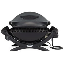 Weber Grills Q 1400 Portable Electric Grill - Dark Gray 21 Weber Grills Q 1400 Portable Electric Grill - Dark Gray -Kitchen BBQ Sale Weber Grills Q 1400 Portable Electric Grill Dark Gray 52020001 Front View Open