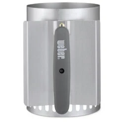 Weber Grills RapidFire Compact Aluminized Steel Charcoal Chimney -Kitchen BBQ Sale Weber Grills RapidFire Compact Aluminized Steel Charcoal Chimney 7447 Front View