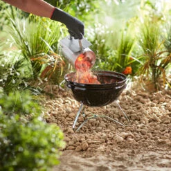 Weber Grills RapidFire Compact Aluminized Steel Charcoal Chimney -Kitchen BBQ Sale Weber Grills RapidFire Compact Aluminized Steel Charcoal Chimney 7447 Lifestyle Fire