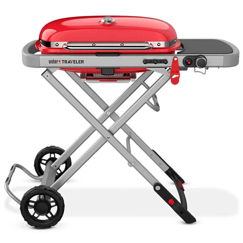Weber Grills Traveler Portable Propane Gas Grill - Bright Red 3 Weber Grills Traveler Portable Propane Gas Grill - Bright Red