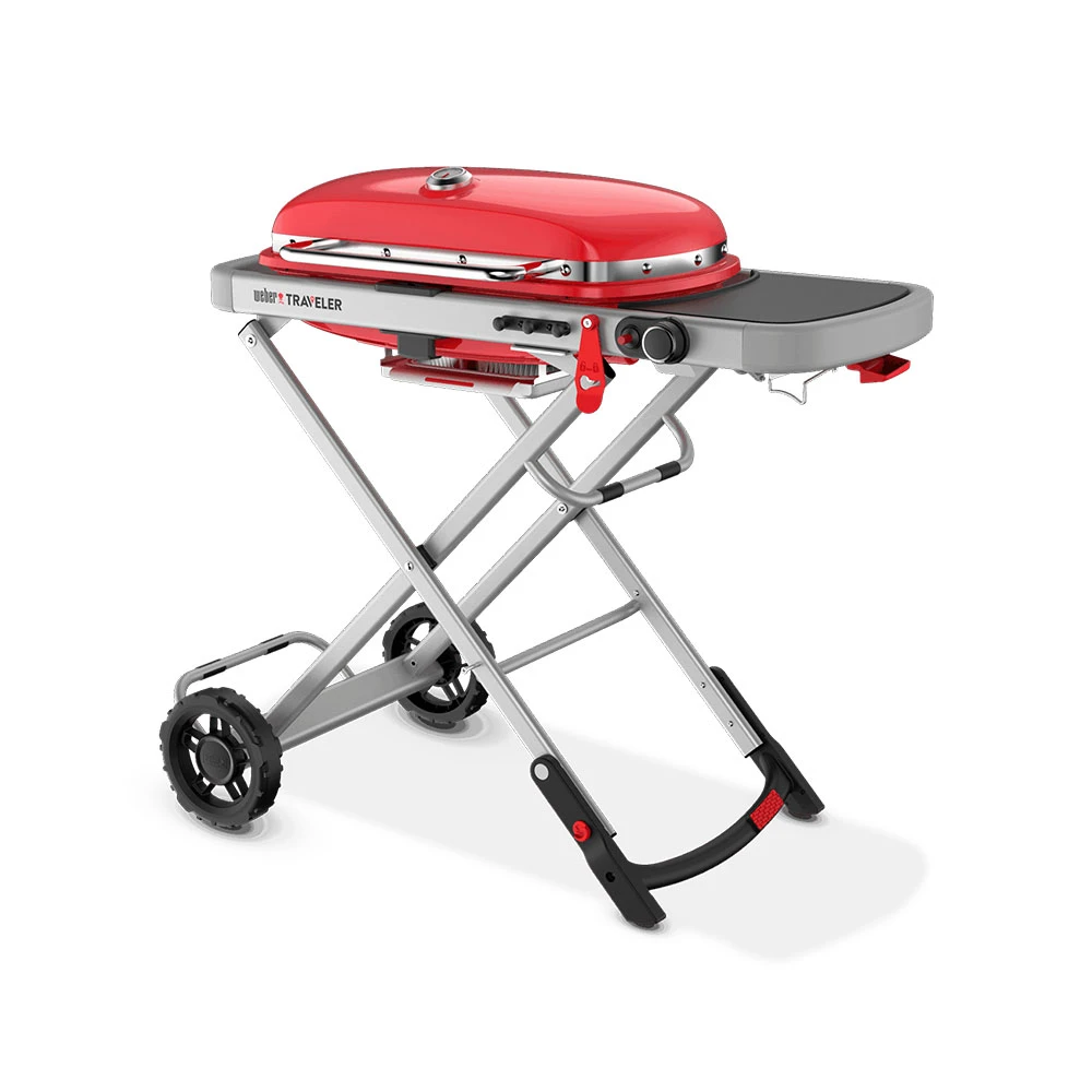 Weber Grills Traveler Portable Propane Gas Grill - Bright Red 4 Weber Grills Traveler Portable Propane Gas Grill - Bright Red - Image 2