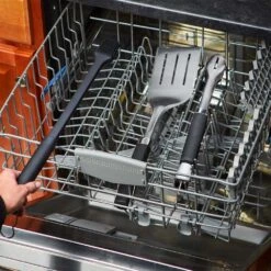 Weber Grills Precision 3-Piece Grilling Tool Set -Kitchen BBQ Sale Weber Precision 3 piece grilling tool set dishwasher safe