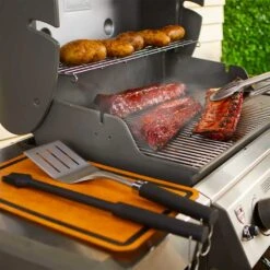 Weber Grills Precision 3-Piece Grilling Tool Set -Kitchen BBQ Sale Weber Precision 3 piece grilling tool set flipping ribs