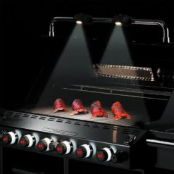 Weber Grills Summit S-660 Built-In Natural Gas Grill With Rotisserie & Sear Burner - Stainless Steel -Kitchen BBQ Sale Weber Summit E 670 handle lights 1