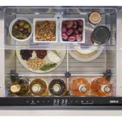 Zephyr Presrv 24-Inch 5.1 Cu. Ft. Outdoor Rated Dual Drawer Compact Stainless Steel Refrigerator -Kitchen BBQ Sale Zephyr Presrv 24 Inch 5 1 Cu Ft Outdoor Rated Dual Drawer Compact Stainless Steel Refrigerator PRRD24C2AS OD Food