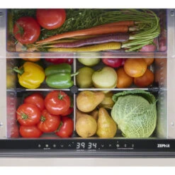 Zephyr Presrv 24-Inch 5.1 Cu. Ft. Outdoor Rated Dual Drawer Compact Stainless Steel Refrigerator -Kitchen BBQ Sale Zephyr Presrv 24 Inch 5 1 Cu Ft Outdoor Rated Dual Drawer Compact Stainless Steel Refrigerator PRRD24C2AS OD Veggies