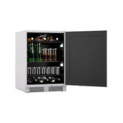 Zephyr Presrv 24-Inch 5.6 Cu. Ft. Outdoor Rated Beverage Cooler With Locking Door -Kitchen BBQ Sale Zephyr Presrv 24 Inch 5 6 Cu Ft Outdoor Rated Beverage Cooler with Locking Door Open