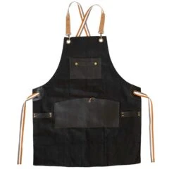 The Apres Supply Co. The Premium Grill Master BBQ Apron - Waxed Recycled Cotton With Leather Trim