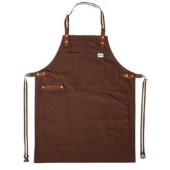 The Apres Supply Co. The Pizza Master BBQ Apron - Waxed Recycled Cotton With Leather Trim