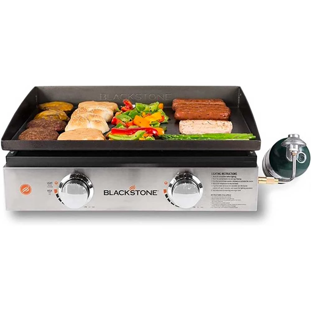 Blackstone Griddle Original 22-Inch 2-Burner Tabletop Propane Gas Commercial Style Flat Top Griddle 3 Blackstone Griddle Original 22-Inch 2-Burner Tabletop Propane Gas Commercial Style Flat Top Griddle