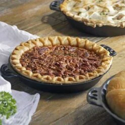 Camp Chef 10-Inch Pre-Seasoned Cast Iron Pie Pan -Kitchen BBQ Sale cipie9 ls5