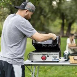 Camp Chef VersaTop 14-Inch Portable Flat Top Propane Gas Grill System With Griddle -Kitchen BBQ Sale ftg250 3