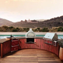 Hestan Campania 33-Inch Stainless Steel Built-In/Countertop Propane Gas Outdoor Pizza Oven - Citra -Kitchen BBQ Sale outdoor pizza oven glam 2